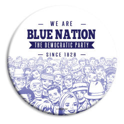 Blue Nation People 3" Button 