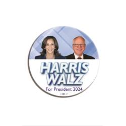  Harris and Walz 3 Inch Photo Button 