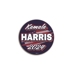 Kamala Harris with Flag 2.25 Inch Button 