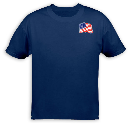 American Flag Navy T-Shirt